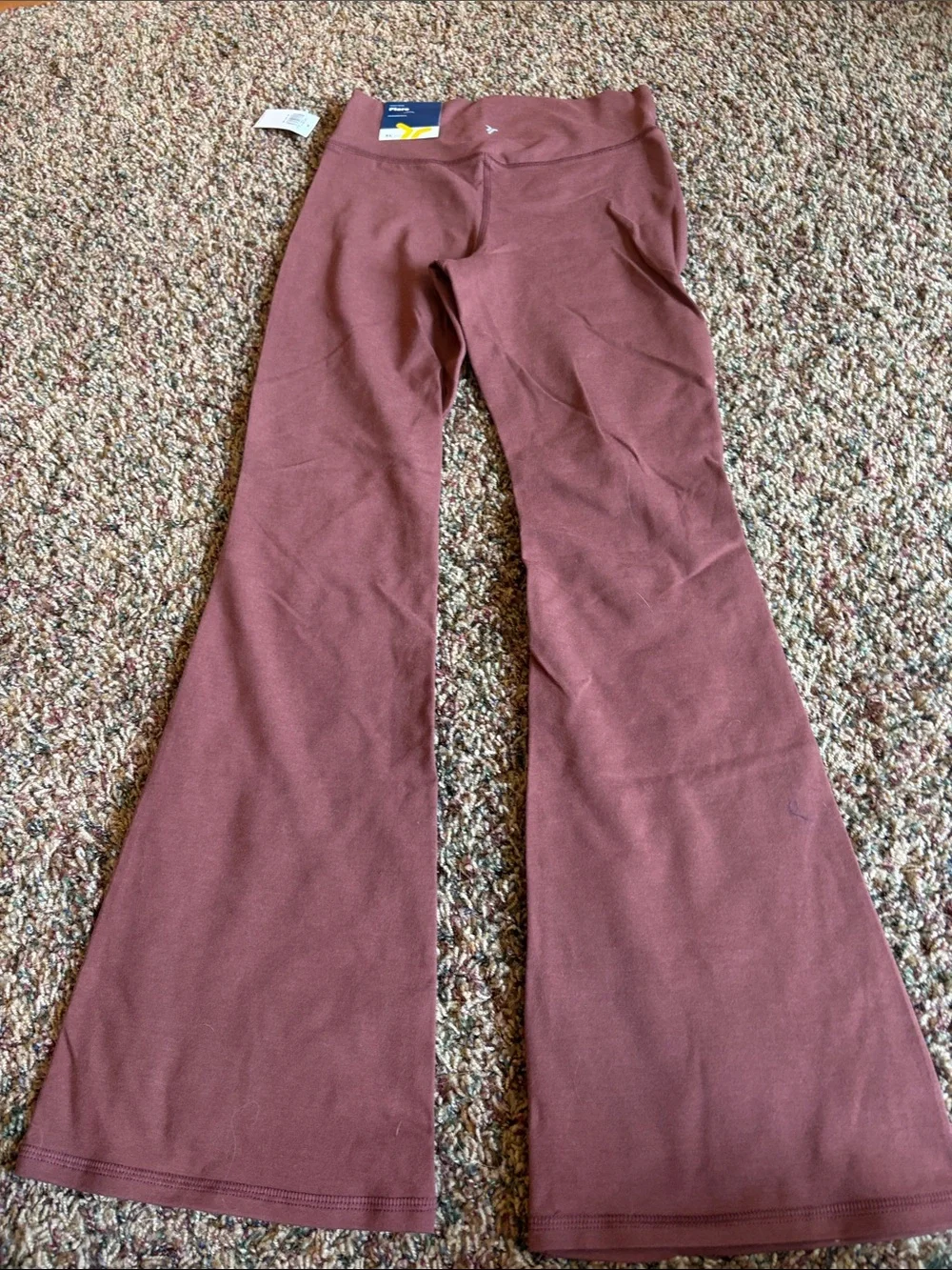 Old Navy XL Girls' Flare Leggings Trio - Pink, Blue, Brown
